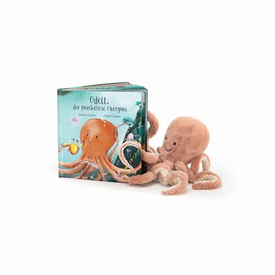 Jellycat Odell Der Furchtlose Oktopus Buch and Odell Octopus Little Australia | 103496AZV